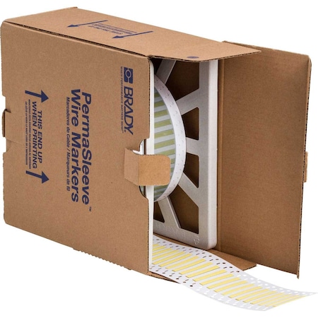 Brady PermaSleeve Wire Marker Polyolefin 0.125 in Dia x 1 in W YL Roll of 5000 Each CGS-125-2-YL-2